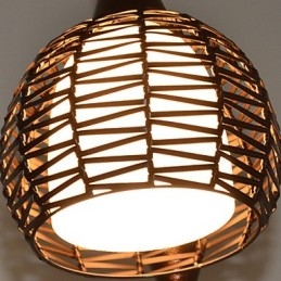 Lampe à suspension classique en tissage d'art rural Cany