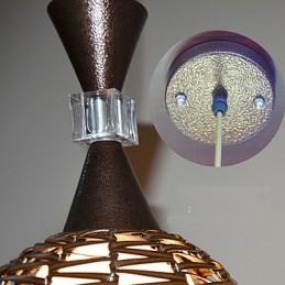Lampe à suspension classique en tissage d'art rural Cany