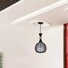 Lampe à suspension classique en tissage d'art rural Cany