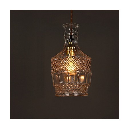 Lustre en verre sculpté créatif en forme de bouteille romantique Lustre en verre sculpté créatif en forme de bouteille romantique