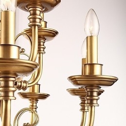 Lustre Traditionnel Classique Rustique Lodge Métal