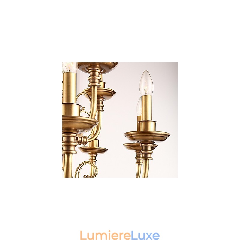Lustre Traditionnel Classique Rustique Lodge Métal