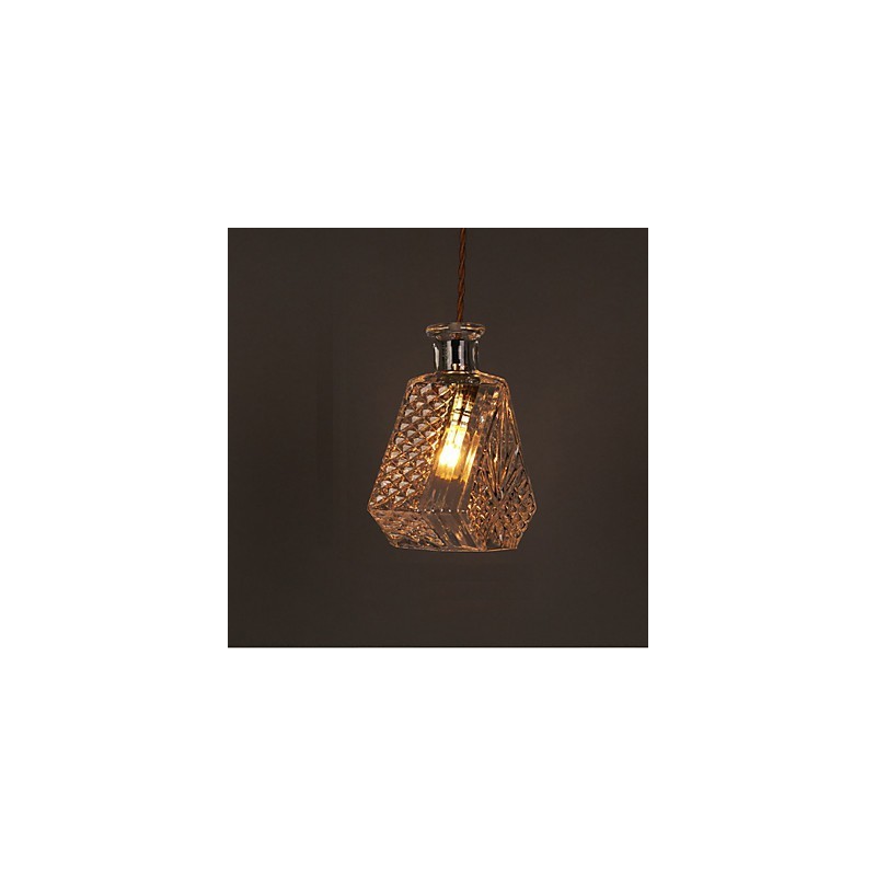 Lustre en verre sculpté créatif en forme de bouteille romantique