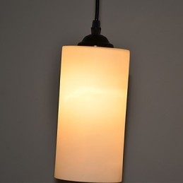 Lampe à suspension ronde droite en verre à tête unique