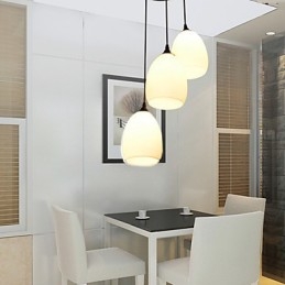 Lustre en verre créatif contemporain et contracté en forme de boule de verre