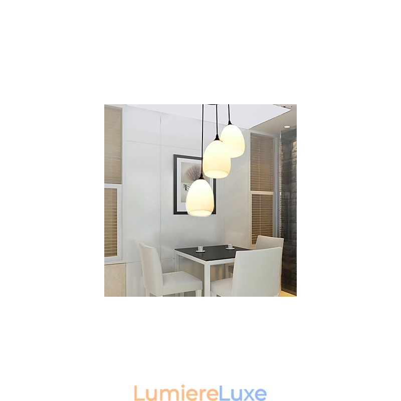 Lustre en verre créatif contemporain et contracté en forme de boule de verre