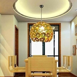 Lustre moderne contemporain en cristal de style mini en métal doré