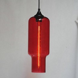 Suspension moderne en verre au design bulle marron