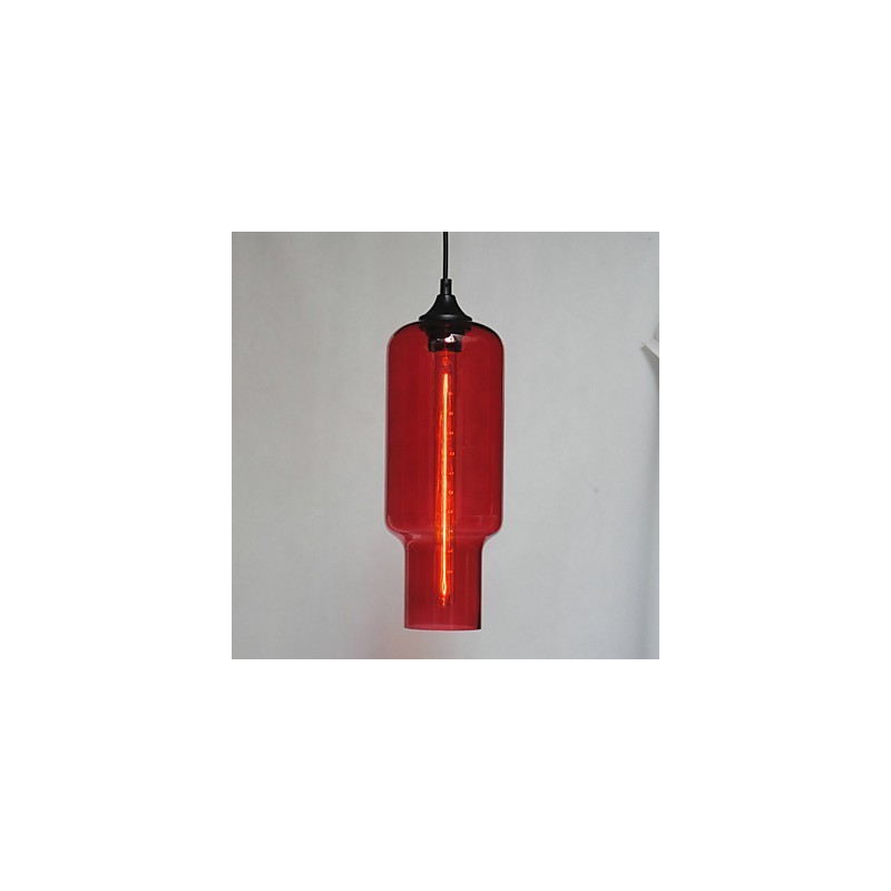 Suspension moderne en verre au design bulle marron