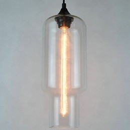Suspension moderne en verre au design bulle marron