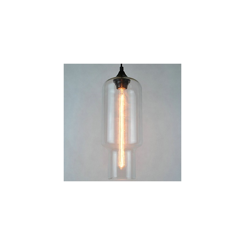 Suspension moderne en verre au design bulle marron
