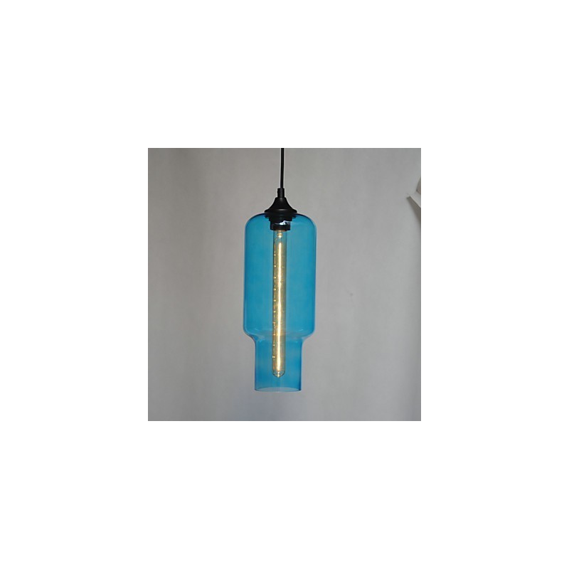 Suspension moderne en verre au design bulle marron