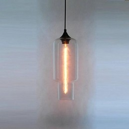 Suspension moderne en verre au design bulle marron