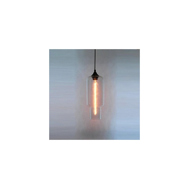 Suspension moderne en verre au design bulle marron