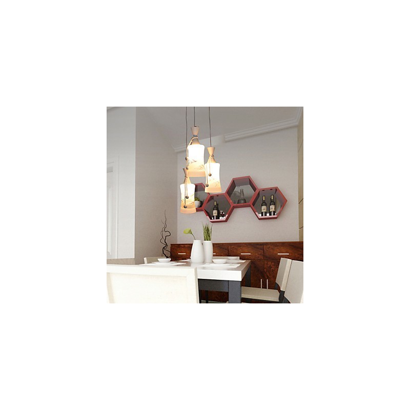 Lampe à suspension créative à air chaud en forme de feuilles