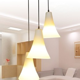 Lampe à entonnoir conique en forme de cône, tête unique, en forme de trompette, en verre, à éclairage simple