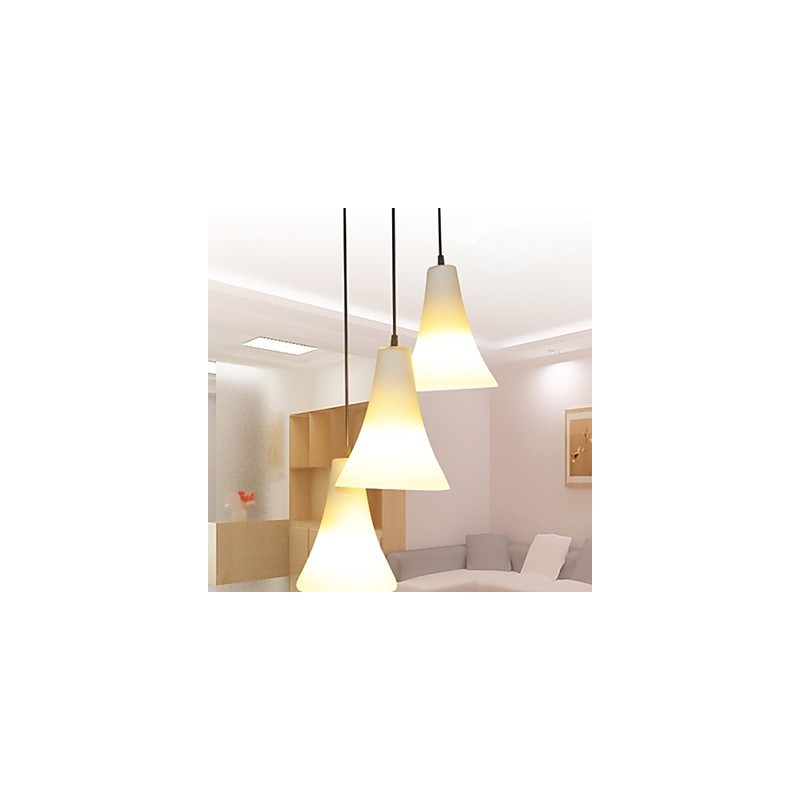 Lampe à entonnoir conique en forme de cône, tête unique, en forme de trompette, en verre, à éclairage simple