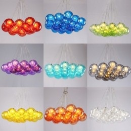 Lampe suspendue créative en verre pour bocal à poissons rouges, couleur nordique, restauration des anciennes manières