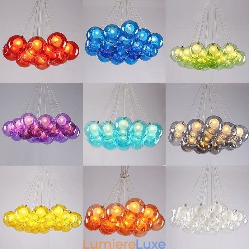 Lampe suspendue créative en verre pour bocal à poissons rouges, couleur nordique, restauration des anciennes manières