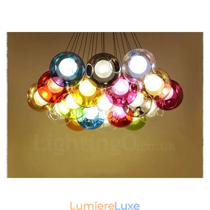 Lampe suspendue créative en verre pour bocal à poissons rouges, couleur nordique, restauration des anciennes manières