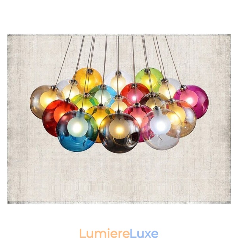 Lampe suspendue créative en verre pour bocal à poissons rouges, couleur nordique, restauration des anciennes manières