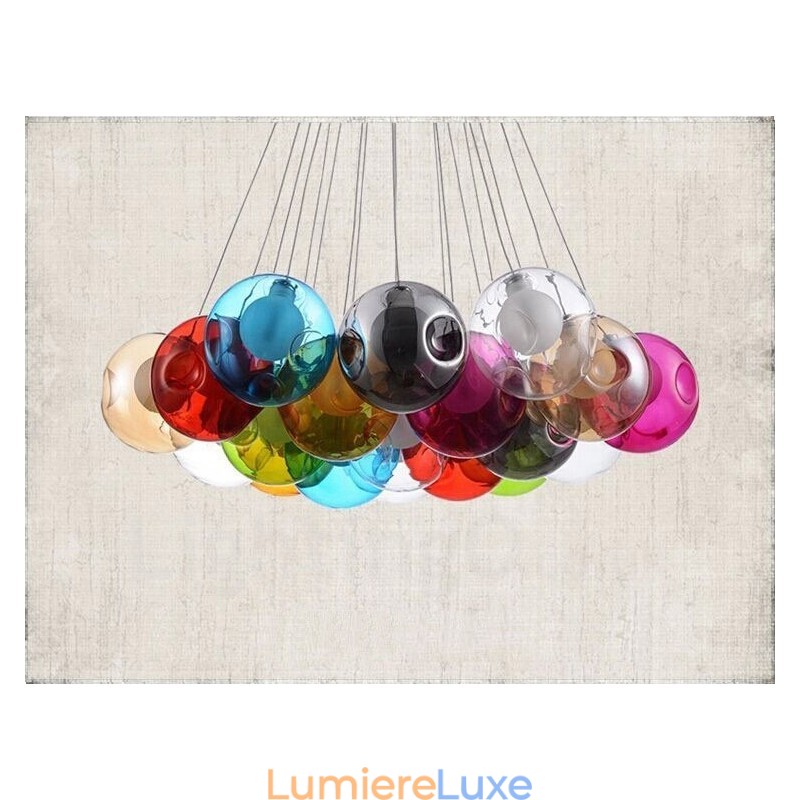 Lampe suspendue créative en verre pour bocal à poissons rouges, couleur nordique, restauration des anciennes manières