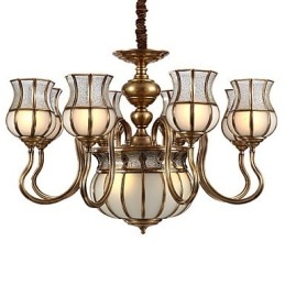 Lustre Traditionnel Classique Rustique Lodge Métal