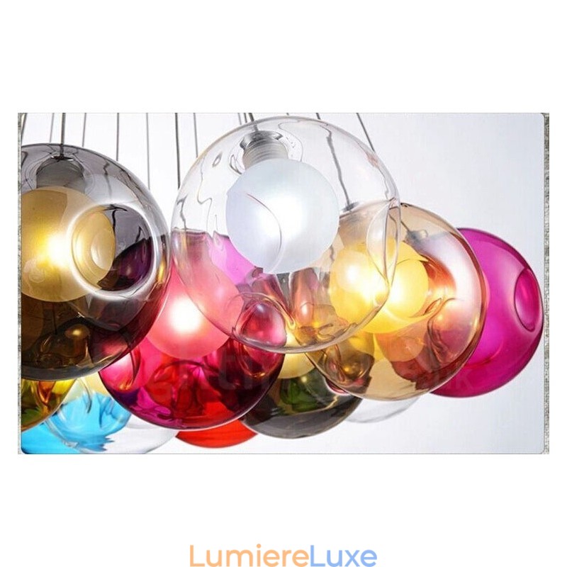 Lampe suspendue créative en verre pour bocal à poissons rouges, couleur nordique, restauration des anciennes manières