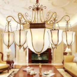 Lustre Traditionnel Classique Rustique Lodge Métal