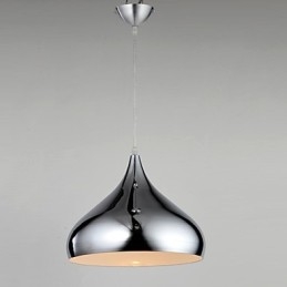 Suspension moderne contemporaine en métal chromé de style mini
