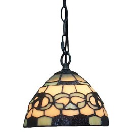 Suspension 1 lumière avec abat-jour en verre