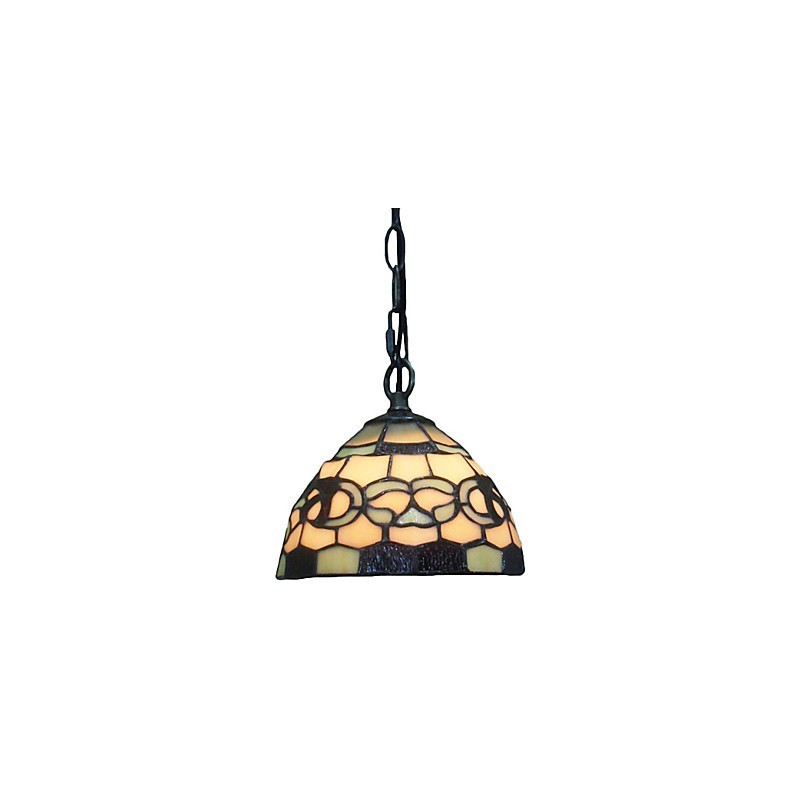 Suspension 1 lumière avec abat-jour en verre