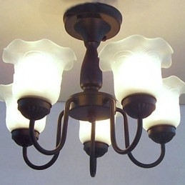 Lustre en métal peint classique traditionnel