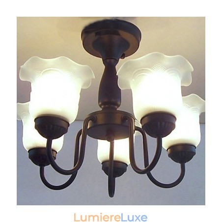 Lustre en métal peint classique traditionnel Lustre en métal peint classique traditionnel