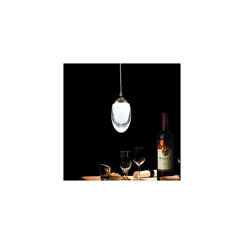 Lustre suspendu en verre chromé de style mini, moderne, contemporain, traditionnel, classique et campagnard