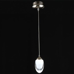 Lustre suspendu en verre chromé de style mini, moderne, contemporain, traditionnel, classique et campagnard