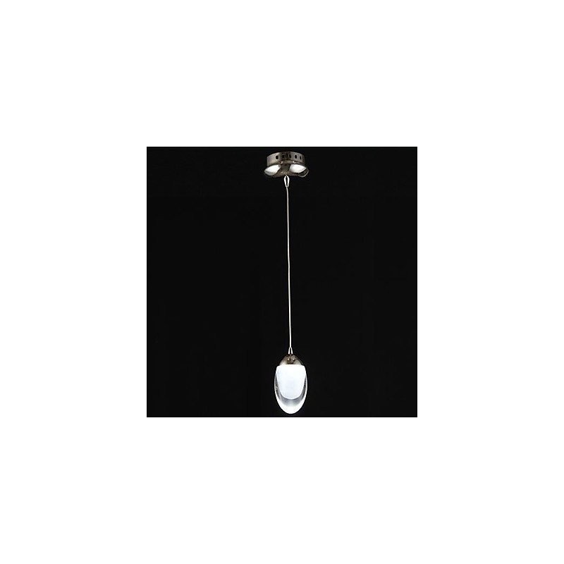 Lustre suspendu en verre chromé de style mini, moderne, contemporain, traditionnel, classique et campagnard