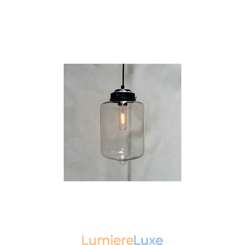 Suspension design bouteille 1 lumière peinture minimaliste en fer