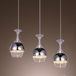Suspension créative à 3 lumières de style français en forme de gobelet