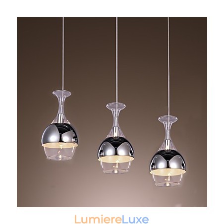 Suspension créative à 3 lumières de style français en forme de gobelet Suspension créative à 3 lumières de style français en forme de gobelet