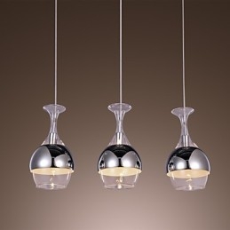Suspension moderne et créative à 3 lumières en forme de gobelet