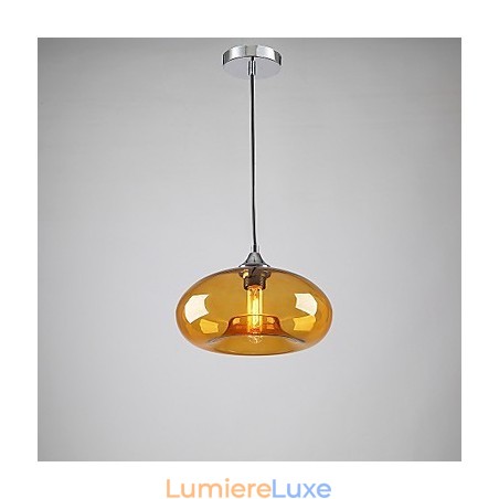 Suspension moderne à 1 lumière avec abat-jour transparent Suspension moderne à 1 lumière avec abat-jour transparent
