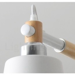 Lustre en bois contemporain moderne à 8 lumières