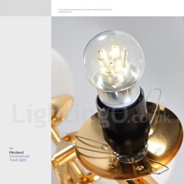 Lustre contemporain moderne à 8 lumières avec abat-jour en verre
