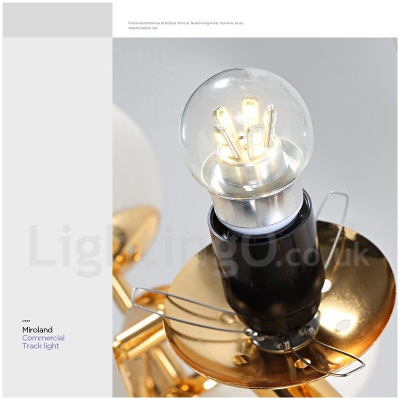 Lustre contemporain moderne à 8 lumières avec abat-jour en verre