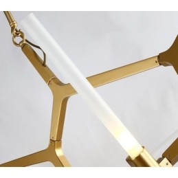 Lustre contemporain moderne à 6 lumières à 2 niveaux (noir doré)