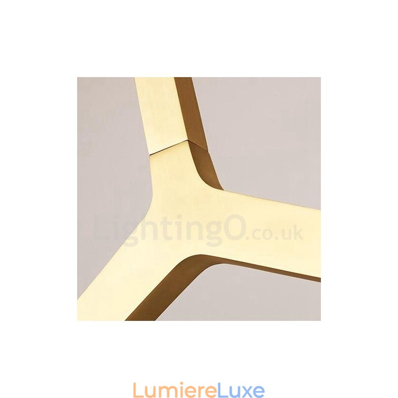 Lustre contemporain moderne à 6 lumières à 2 niveaux (noir doré)