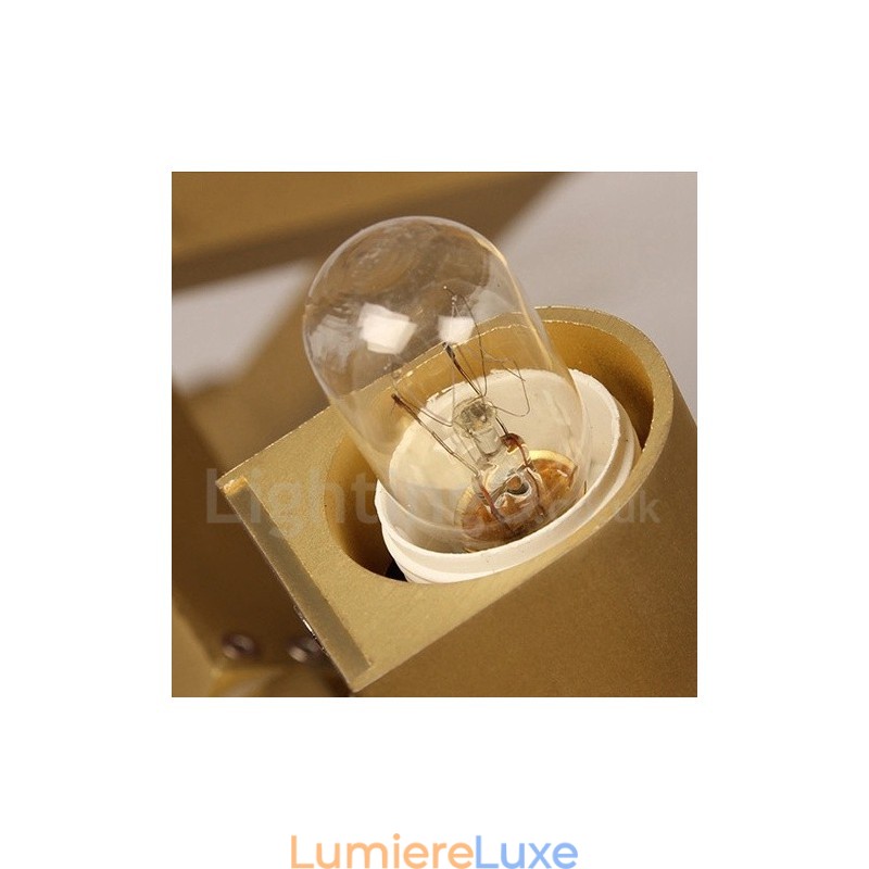 Lustre contemporain moderne à 6 lumières à 2 niveaux (noir doré)