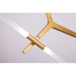 Lustre contemporain moderne à 12 lumières (noir doré)
