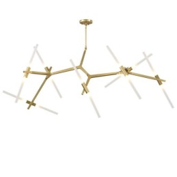 Lustre contemporain moderne à 14 lumières (noir doré)